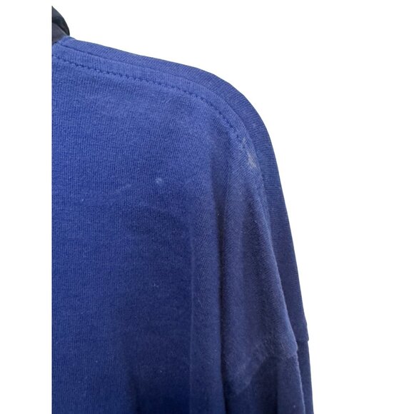 Vintage Tommy Hilfiger Rugby Long Sleeve Shirt Mens XL Blue White Striped Logo C - Picture 2 of 7
